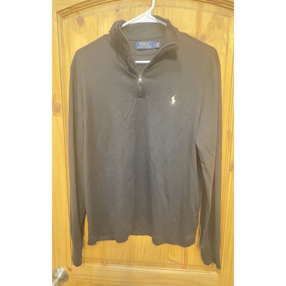 Polo Ralph Lauren Other - Polo Ralph Lauren Men's 1/4 Zip Pullover M Black Long‎ Sleeve Cotton Sweatshirt